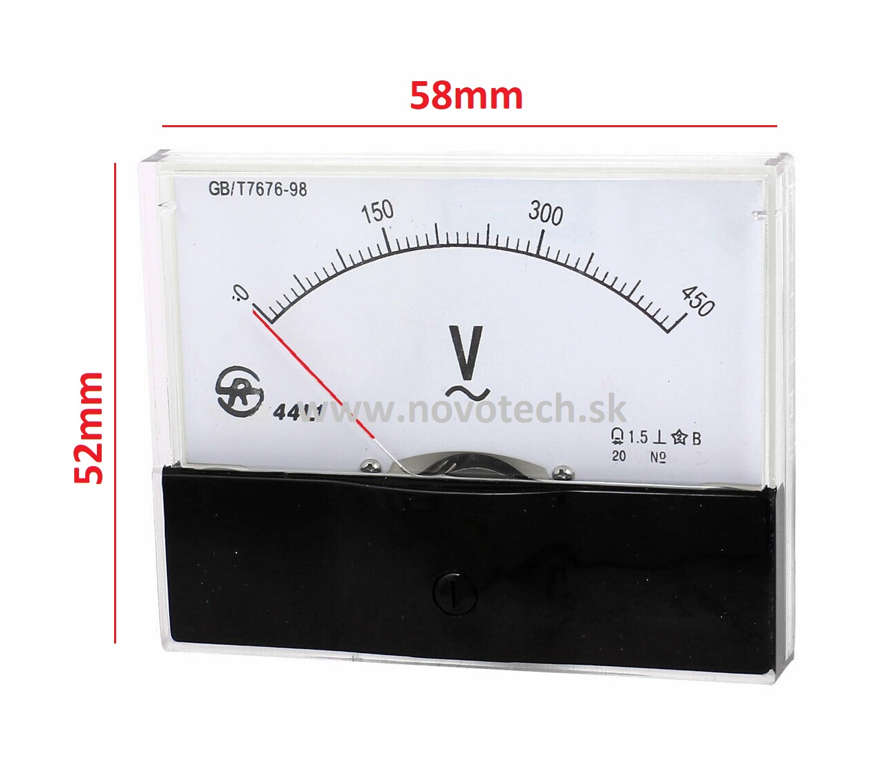 Analogový voltmeter AC 450V panelový