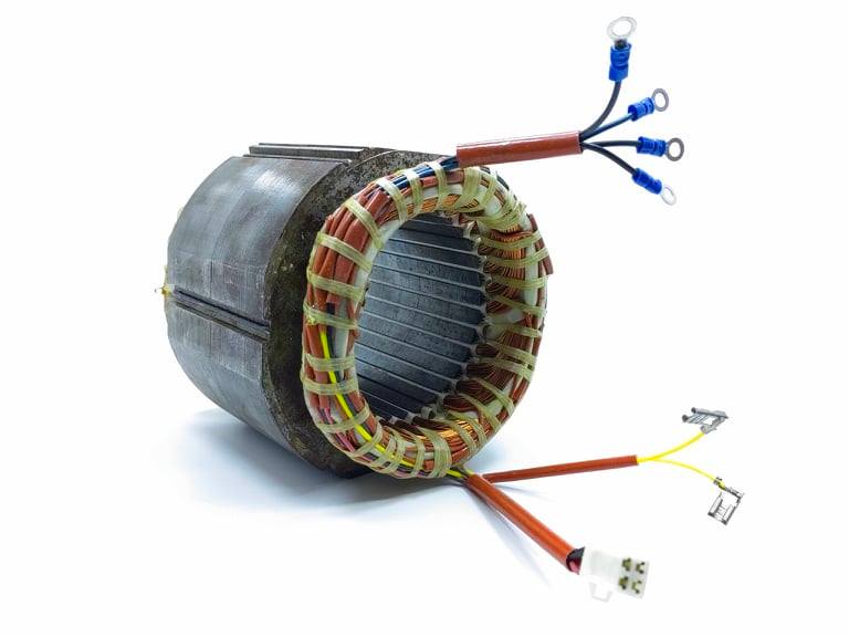 Stator 3f generator (plechy 90mm) medené vinutie