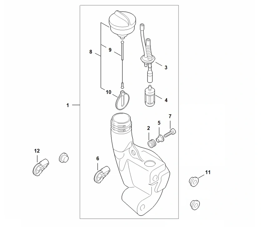 Palivová nádrž STIHL FS 38 45 46 55 originál