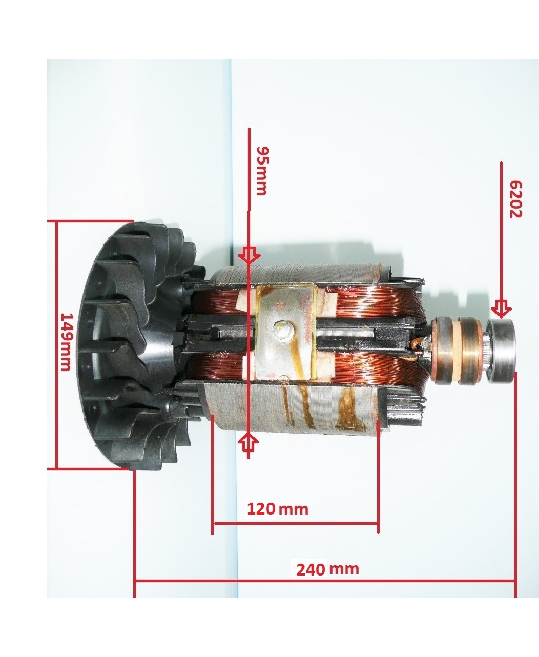 Rotor generatora (jadro120mm)