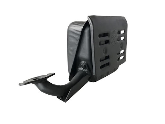 Výfukový tlmič pre malé elektrocentrály 2T