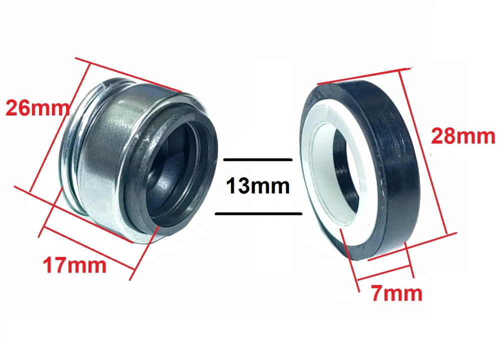 Keramické tesnenie pre vodne čerpadla 13mm hriadeľ