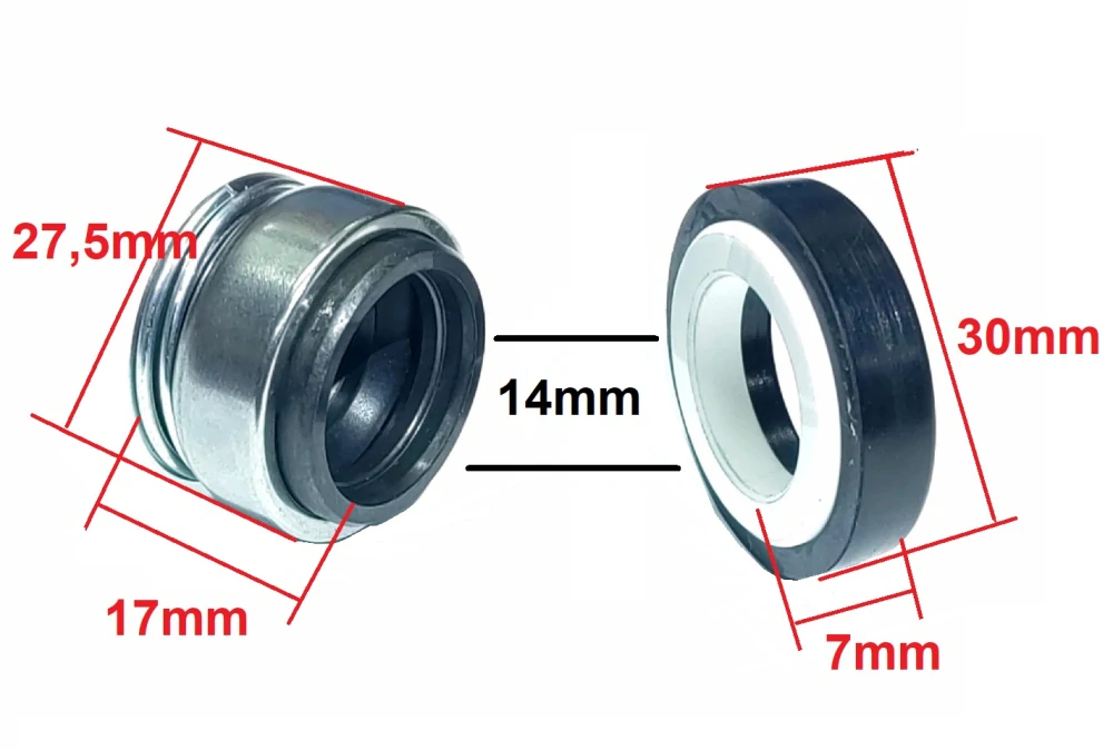 Keramické tesnenie pre vodne čerpadla 14mm hriadeľ
