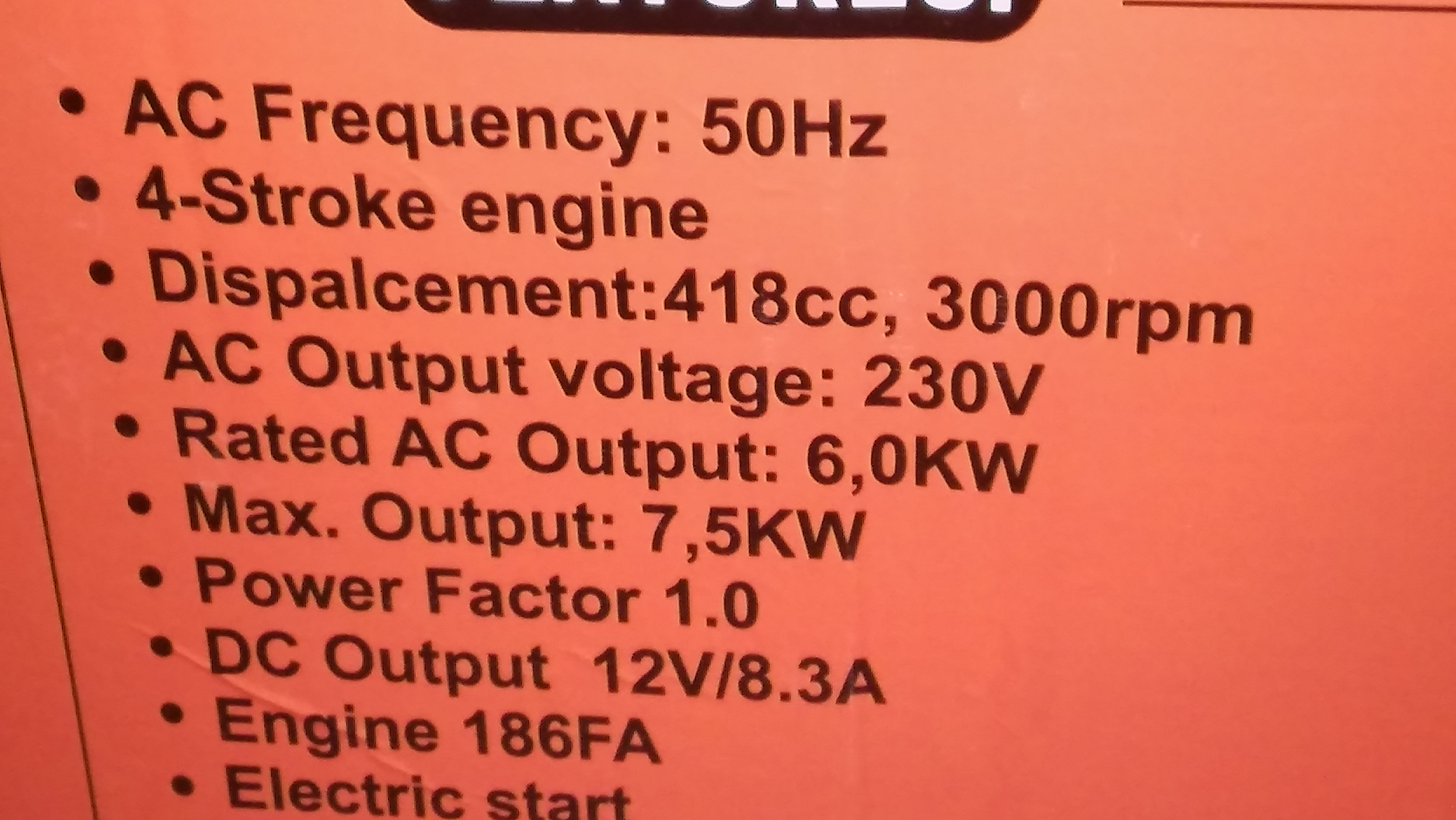 Diesel Generator 7,5kW 1F el.štart