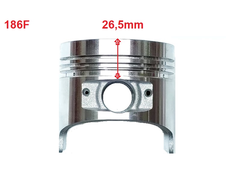 Piest+krúžky 86mm pre Diesel 1valec 186F 418-420cc
