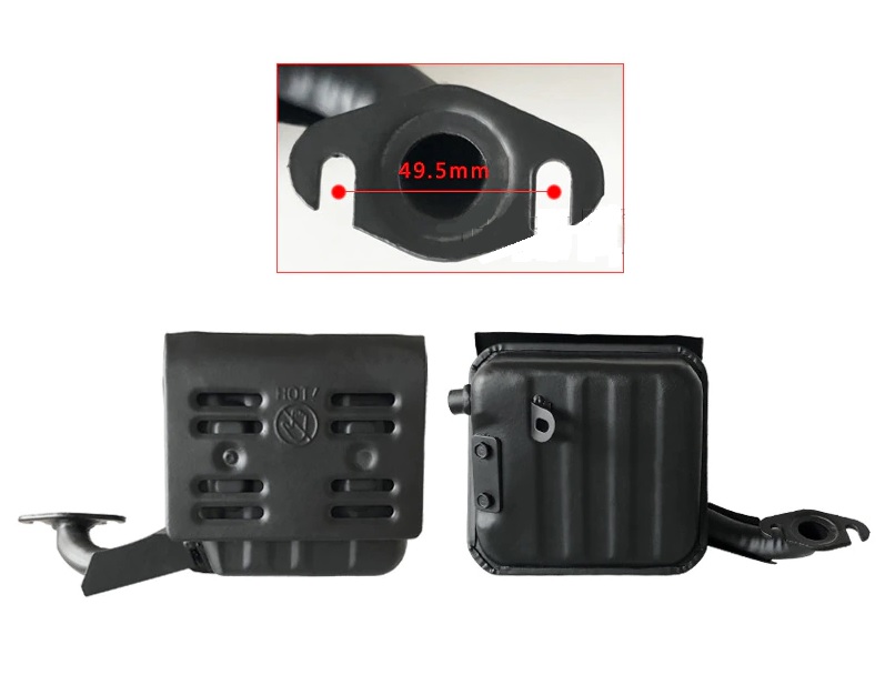 Výfukový tlmič pre malé elektrocentrály 2T