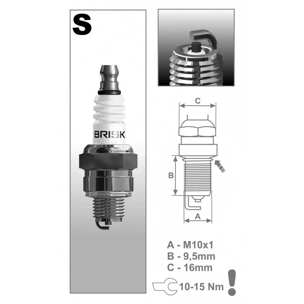 Zapalovacia sviečka BRISK SR14C kluč 16