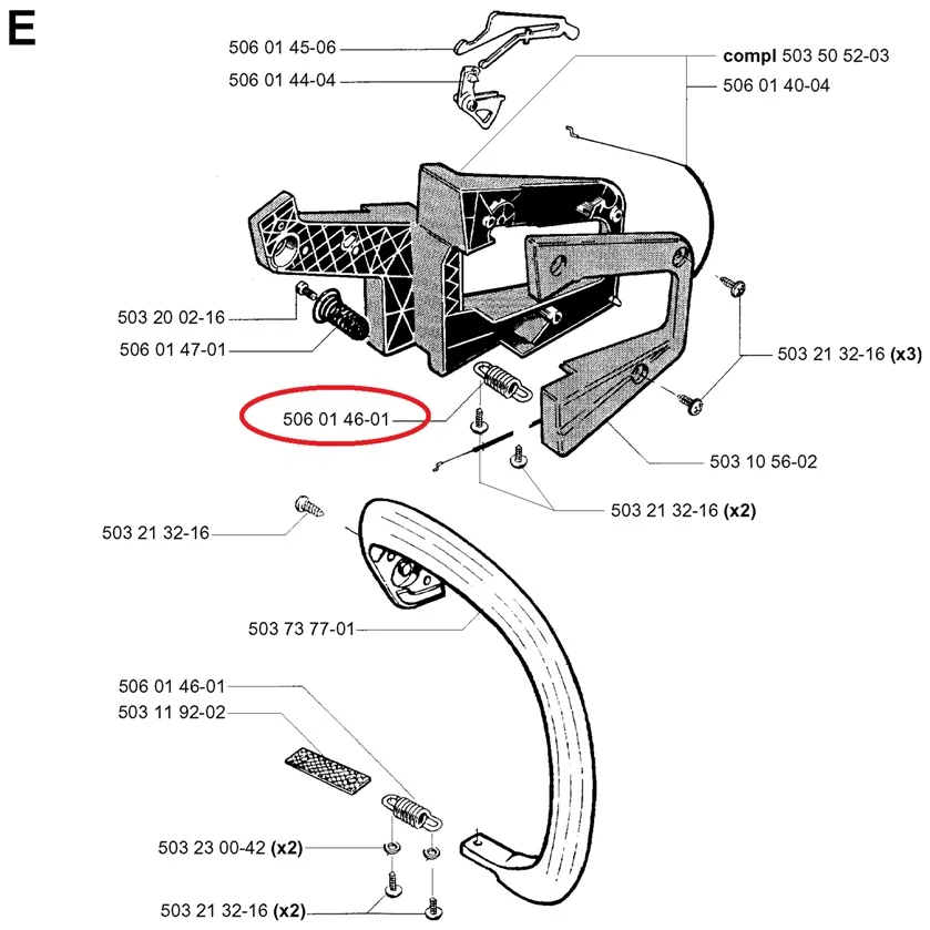 Tlmič vibrácii HUSQVARNA 40 45 49 2041 2045