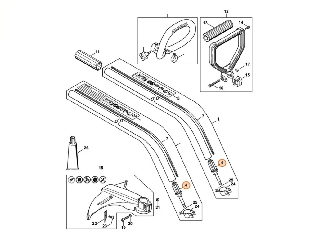 Prenos pohonu STIHL FS 38,40,45,46,50 náhrada